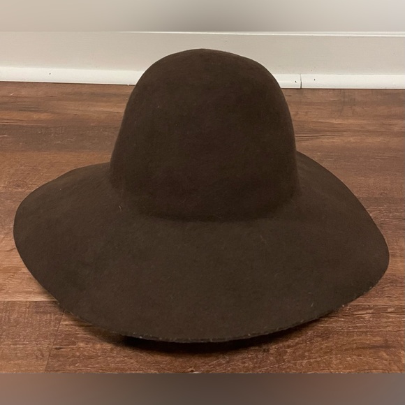 Artisan Brown wide brim floral embroidered floppy hat womens - Picture 4 of 6